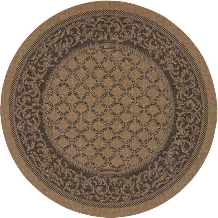Couristan Recife Garden Lattice 6' x 9' Cocoa/Black Area Rug