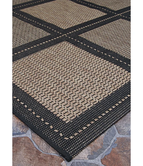 Couristan Recife Summit 2' x 4' Cocoa/Black Area Rug