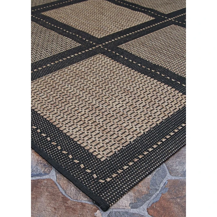 Couristan Recife Summit 9' Round Cocoa/Black Area Rug