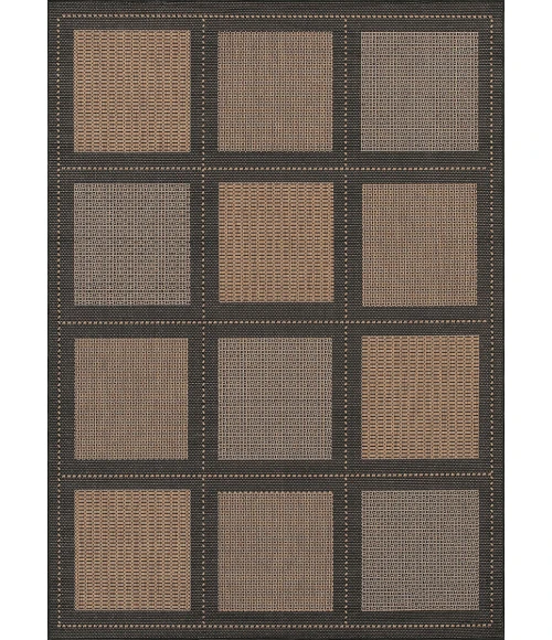 Couristan Recife Summit 2' x 4' Cocoa/Black Area Rug