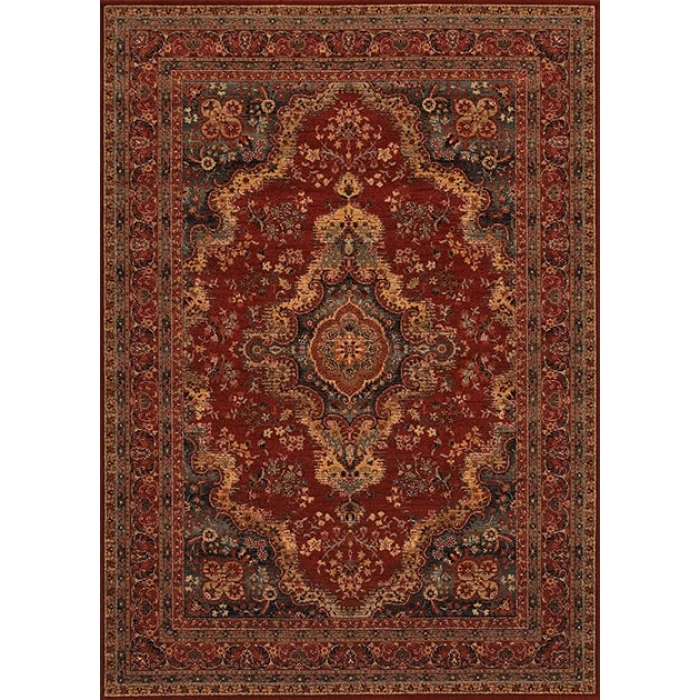 Couristan Old World Classic  Kerman Medallion 8' x 11' Burgundy  Area Rug