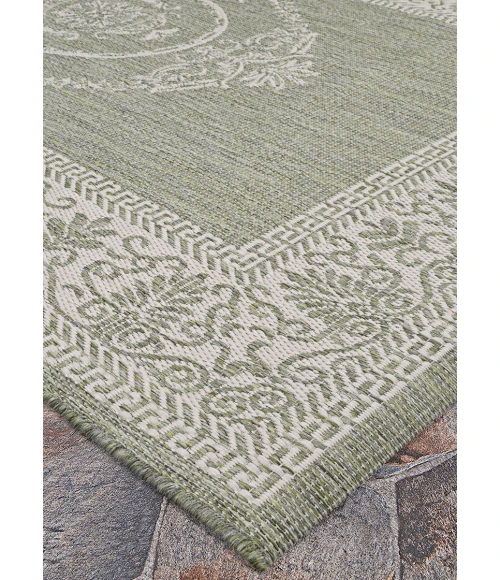 Couristan Recife Sage Leaf/Ivory 1078/4412 7 ft. 6 in. X 7 ft. 6 in. Square Rug