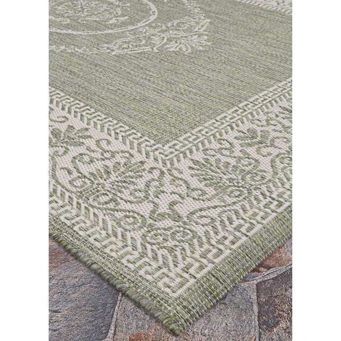 Couristan Recife Sage Leaf/Ivory 1078/4412 2 ft. 3 in. X 11 ft. 9 in. Rectangle Rug