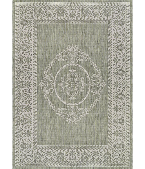 Couristan Recife Sage Leaf/Ivory 1078/4412 7 ft. 6 in. X 7 ft. 6 in. Square Rug