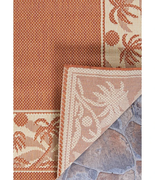 Couristan Recife Island Retreat 8' Runner Terra Cotta/Natural Area Rug