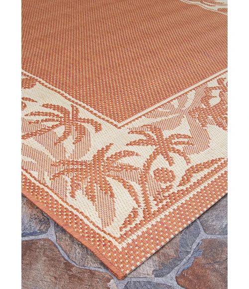 Couristan Recife Island Retreat 8' Runner Terra Cotta/Natural Area Rug
