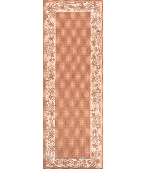 Couristan Recife Island Retreat 8' Runner Terra Cotta/Natural Area Rug