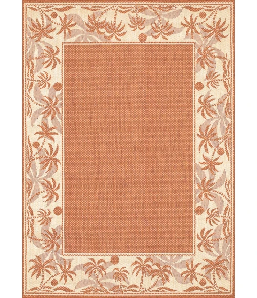 Couristan Recife Island Retreat 8' Runner Terra Cotta/Natural Area Rug