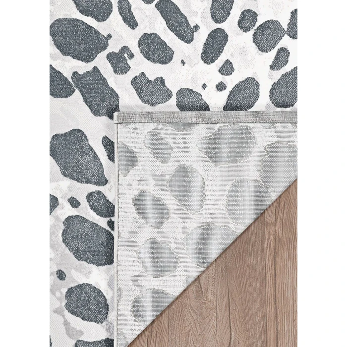 Couristan Marina Grey/Ivory 1261/0505 5 ft. 3 in. X 7 ft. 6 in. Rectangle Rug