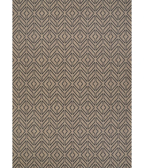 Couristan Recife Driftwood/Black 1318/2550 7 ft. 6 in. X 7 ft. 6 in. Square Rug