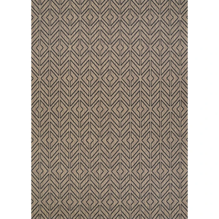Couristan Recife Driftwood/Black 1318/2550 3 ft. 9 in. X 5 ft. 5 in. Rectangle Rug