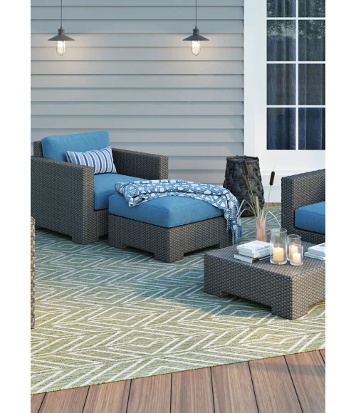 Couristan Recife Sage Leaf/Ivory 1318/4412 2 ft. 3 in. X 11 ft. 9 in. Rectangle Rug