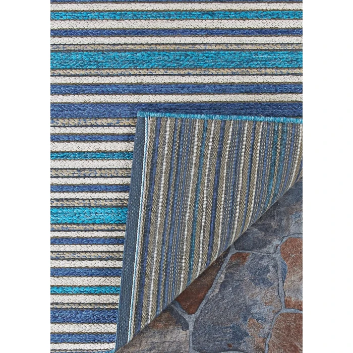 Couristan Cape Brockton 6' x 9' Cobalt/Teal Area Rug