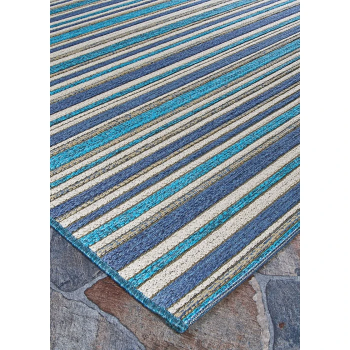 Couristan Cape Brockton 6' x 9' Cobalt/Teal Area Rug