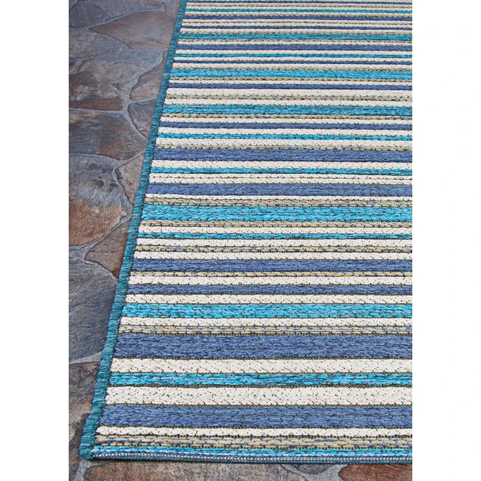 Couristan Cape Brockton 6' x 9' Cobalt/Teal Area Rug
