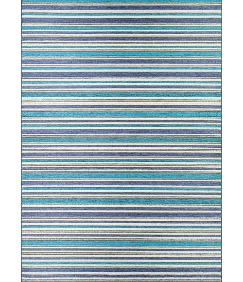 Couristan Cape Brockton 5' x 8' Cobalt/Teal Area Rug