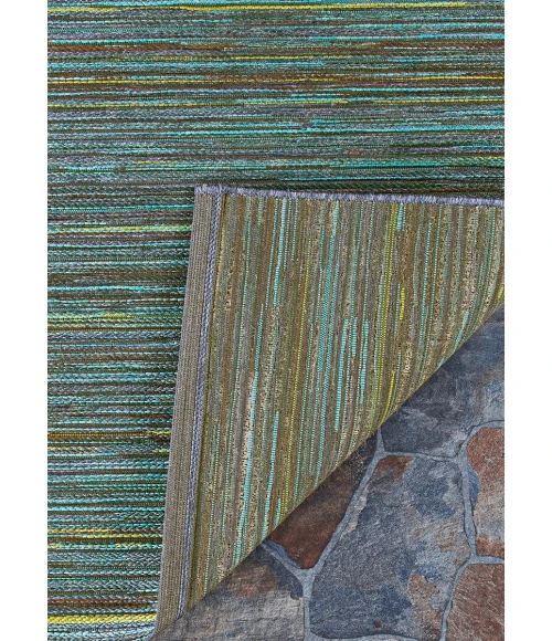 Couristan Cape Hinsdale 8' Runner Teal/Cobalt Area Rug
