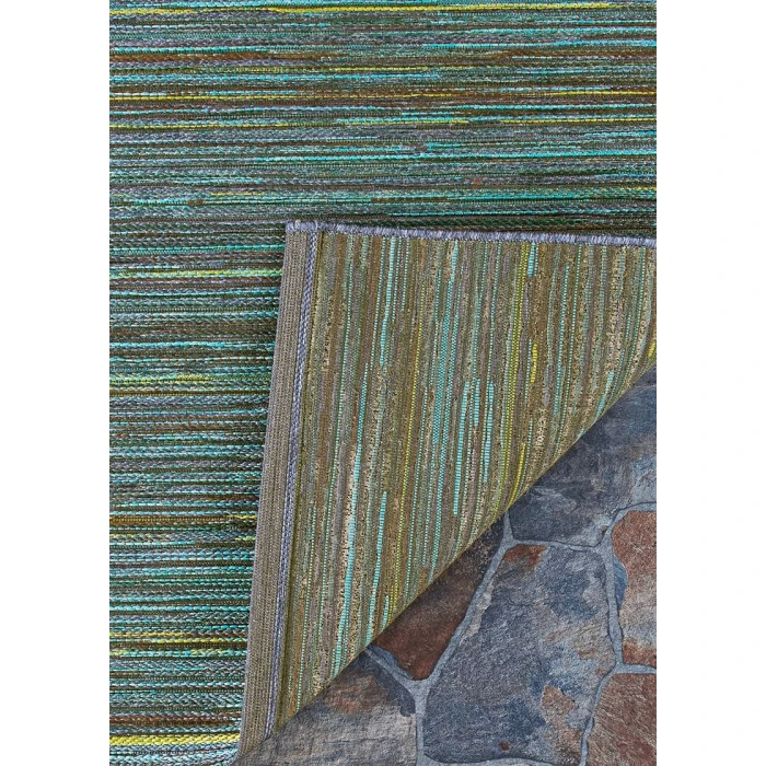 Couristan Cape Hinsdale 6' x 9' Teal/Cobalt Area Rug