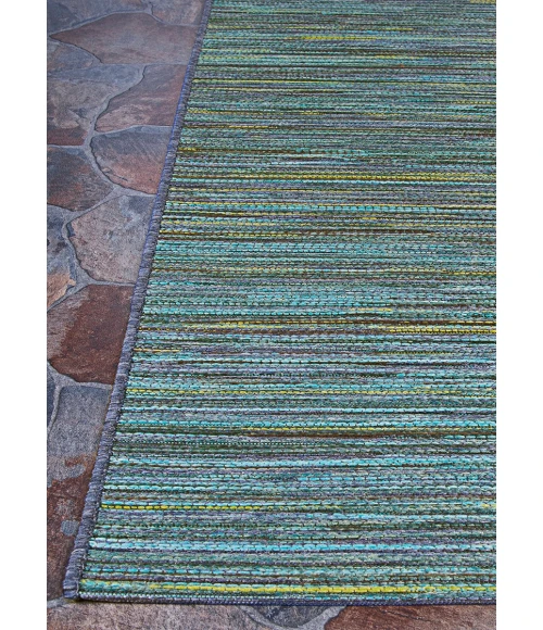 Couristan Cape Hinsdale 8' Runner Teal/Cobalt Area Rug