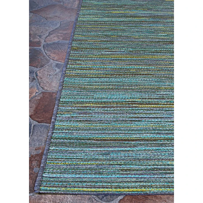 Couristan Cape Hinsdale 6' x 9' Teal/Cobalt Area Rug