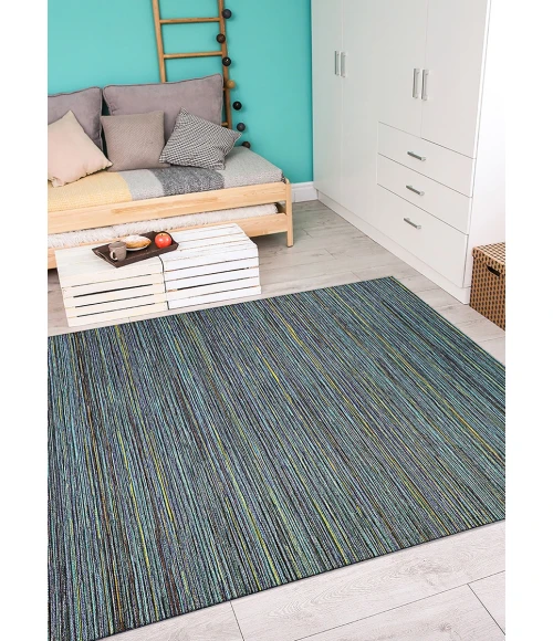 Couristan Cape Hinsdale 8' Runner Teal/Cobalt Area Rug