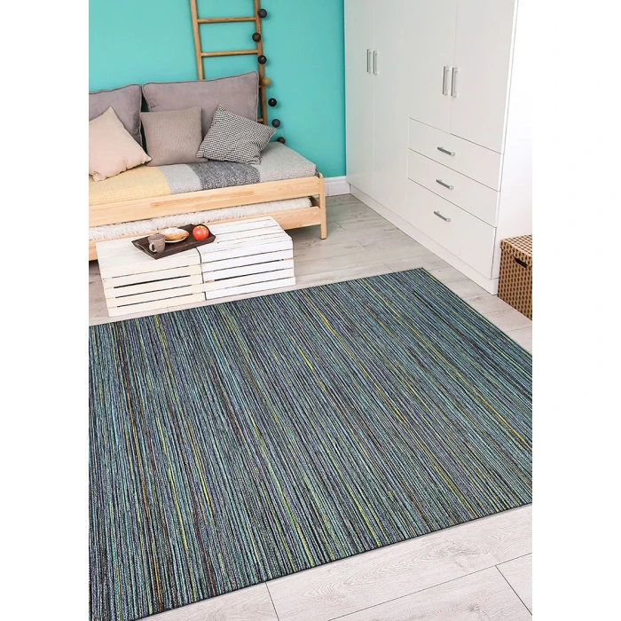 Couristan Cape Hinsdale 6' x 9' Teal/Cobalt Area Rug