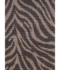 Couristan Recife Zebra 8' Runner Black/Cocoa Area Rug
