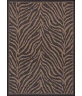 Couristan Recife Zebra 8' Runner Black/Cocoa Area Rug