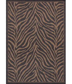 Couristan Recife Zebra Black/Cocoa Area Rug 2 ft. 3 in. X 7 ft. 10 in. Rectangle