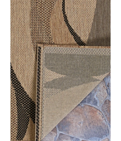 Couristan Recife Seagrass 2' x 4' Natural/Black Area Rug