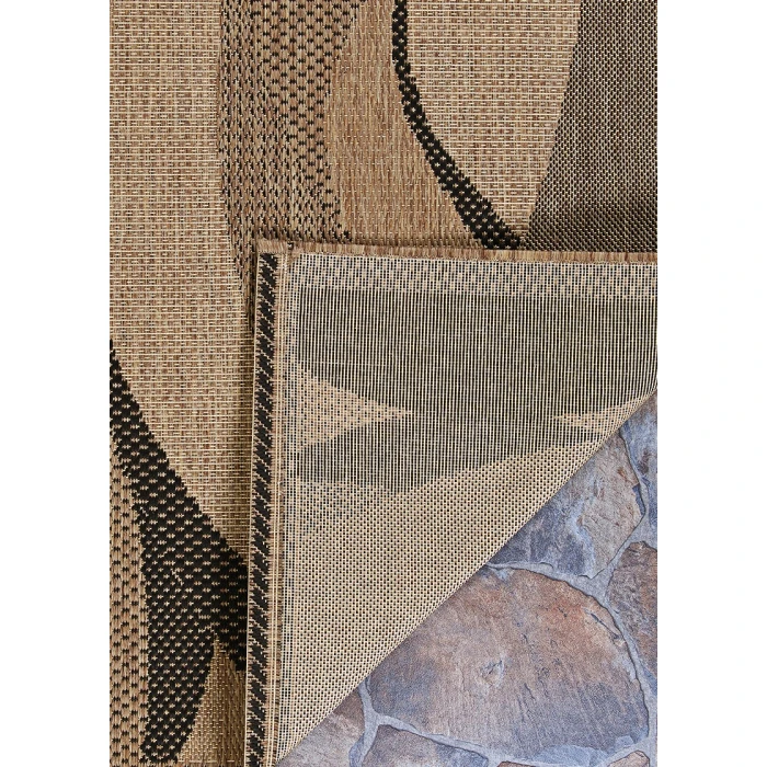 Couristan Recife Seagrass 2' x 4' Natural/Black Area Rug