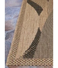 Couristan Recife Seagrass 2' x 4' Natural/Black Area Rug