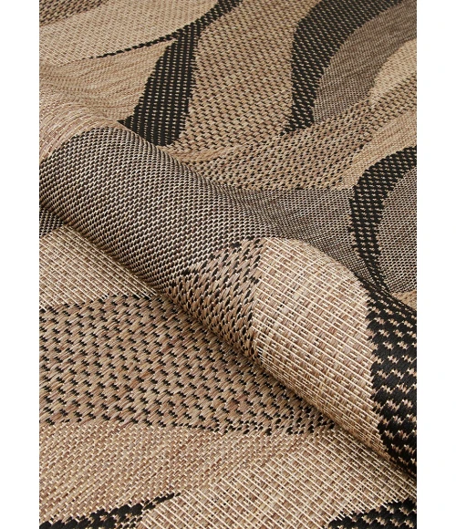Couristan Recife Seagrass 2' x 4' Natural/Black Area Rug