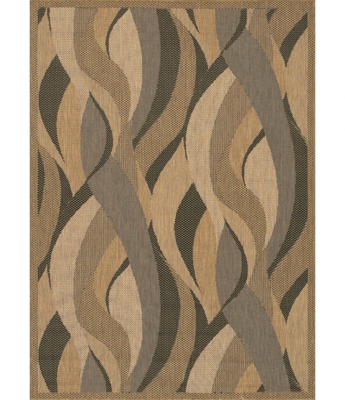 Couristan Recife Seagrass 2' x 4' Natural/Black Area Rug