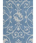 Couristan Recife Veranda Long Runner Champagne/Blue Area Rug