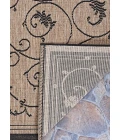 Couristan RECIFE COCOA/BLACK R583_2500 5ft.3in. x 7ft.6in. Rect. Rug