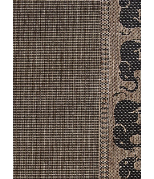 Couristan Recife Elephant 6' x 9' Cocoa/Black Area Rug