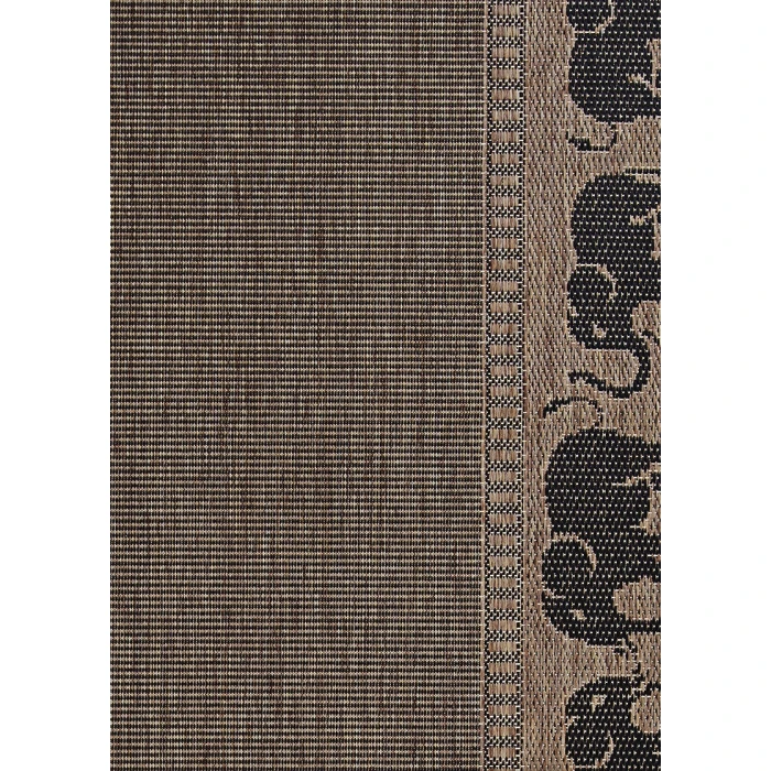 Couristan Recife Elephant 6' x 9' Cocoa/Black Area Rug
