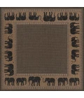 Couristan Recife Elephant 6' x 9' Cocoa/Black Area Rug