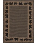 Couristan Recife Elephant 6' x 9' Cocoa/Black Area Rug