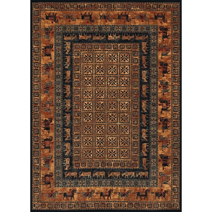 Couristan Old World Classic  Pazyrk 8' x 11' Burnished Rust  Area Rug