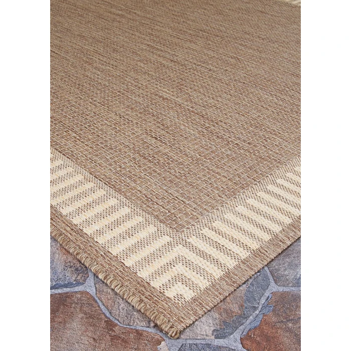 Couristan Recife Wicker Stitch 8' Runner Cocoa/Natural Area Rug
