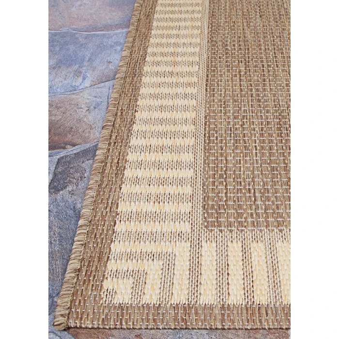 Couristan Recife Wicker Stitch 8' Runner Cocoa/Natural Area Rug