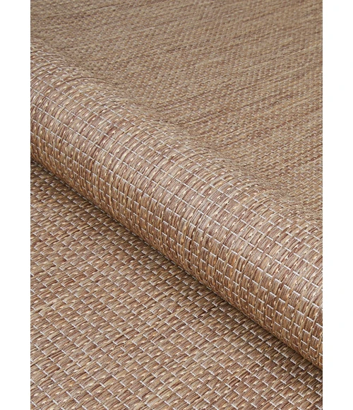Couristan Recife Wicker Stitch 8' Runner Cocoa/Natural Area Rug