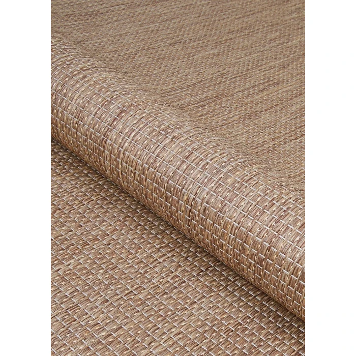 Couristan Recife Wicker Stitch 8' Runner Cocoa/Natural Area Rug