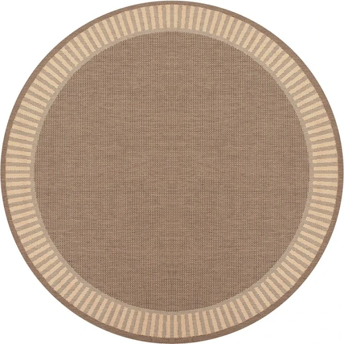 Couristan Recife Wicker Stitch 8' Runner Cocoa/Natural Area Rug