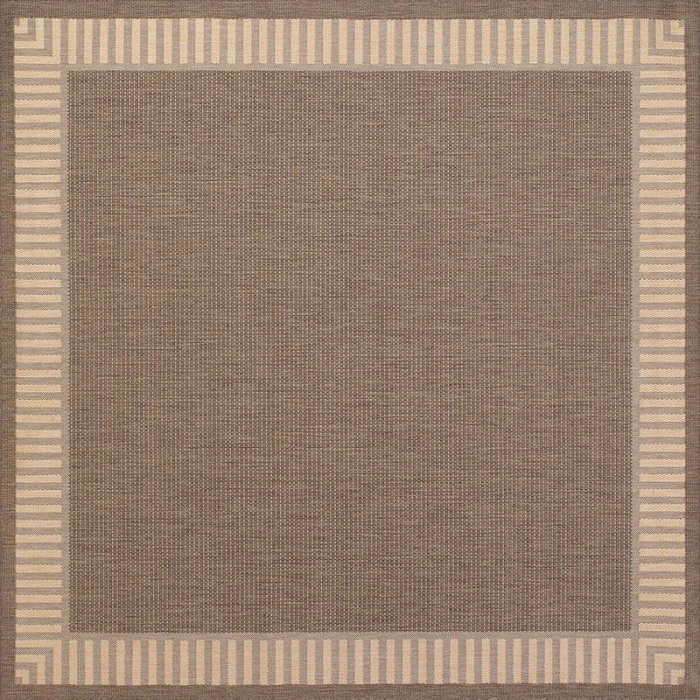 Couristan Recife Wicker Stitch 8' Runner Cocoa/Natural Area Rug