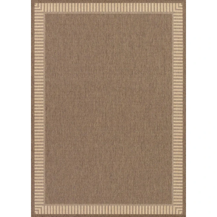 Couristan Recife Wicker Stitch 8' Runner Cocoa/Natural Area Rug