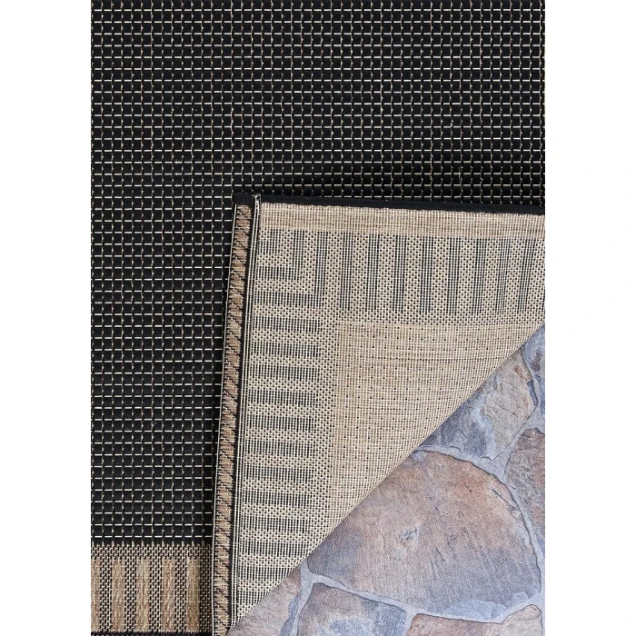 Couristan RECIFE BLACK/COCOA R681_2000 5ft.3in. x 7ft.6in. Rect. Rug