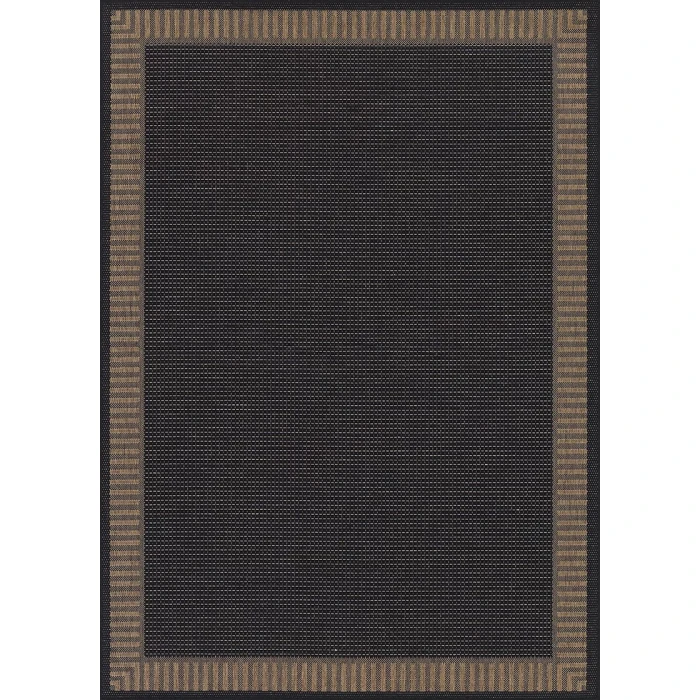 Couristan RECIFE BLACK/COCOA R681_2000 5ft.3in. x 7ft.6in. Rect. Rug